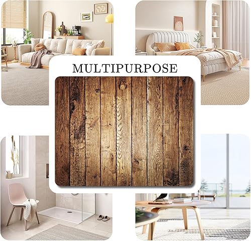 Miniatura 6 de Alfombra de área grande de 5 x 6 pies para dormitorio, sala de estar, habitación de los niños, decoración del hogar, entrada, alfombra de madera 3D