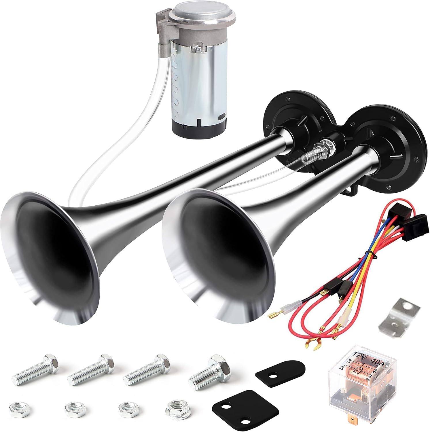 CARFKA Air Horn for Truck Boats Car, 150DB Super Loud Train Horns Kit