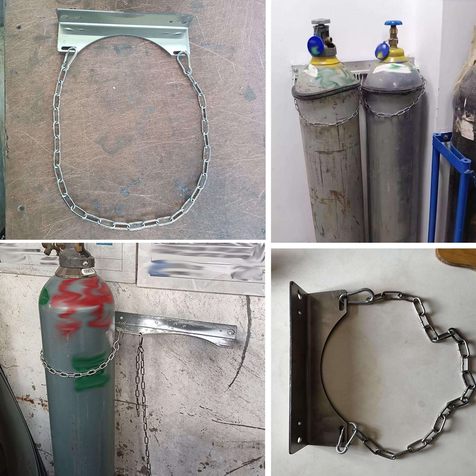 Gasflasche Halterung Gasflaschenhalter Hochleistungs-Gasflaschen-Wandhalter, Halterung Für Sauerstoffflaschen In Werkstatt/Wohnzimmer/Schlafzimmer, Keine Rolle, Universelles Sauerstoffregal(5 pack)