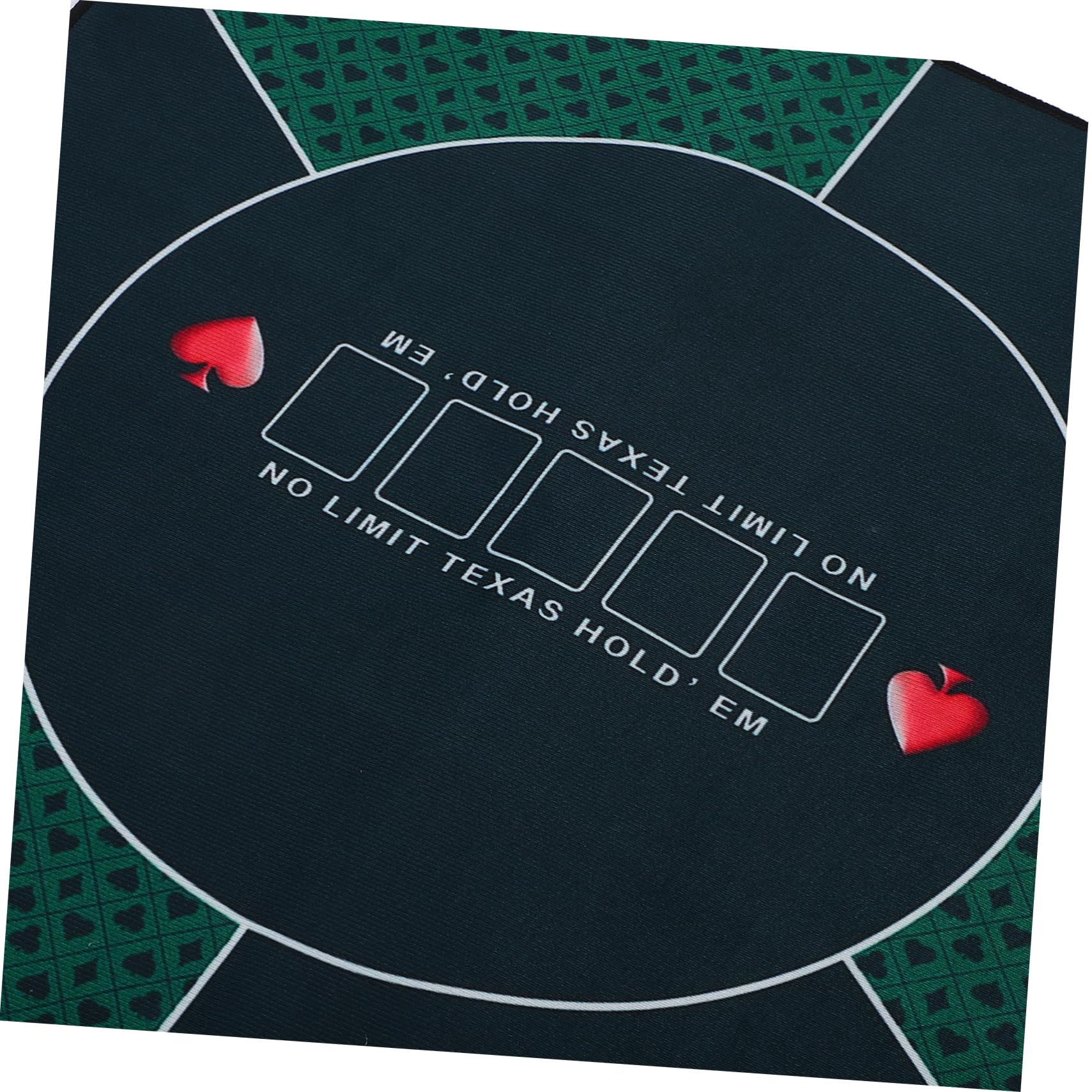 KOMBIUDA Tappeto da Poker Verde Antiscivolo Rettangolare Design Stampato per Giochi di Ruolo e Feste, Copertura per Tavoli da Gaming