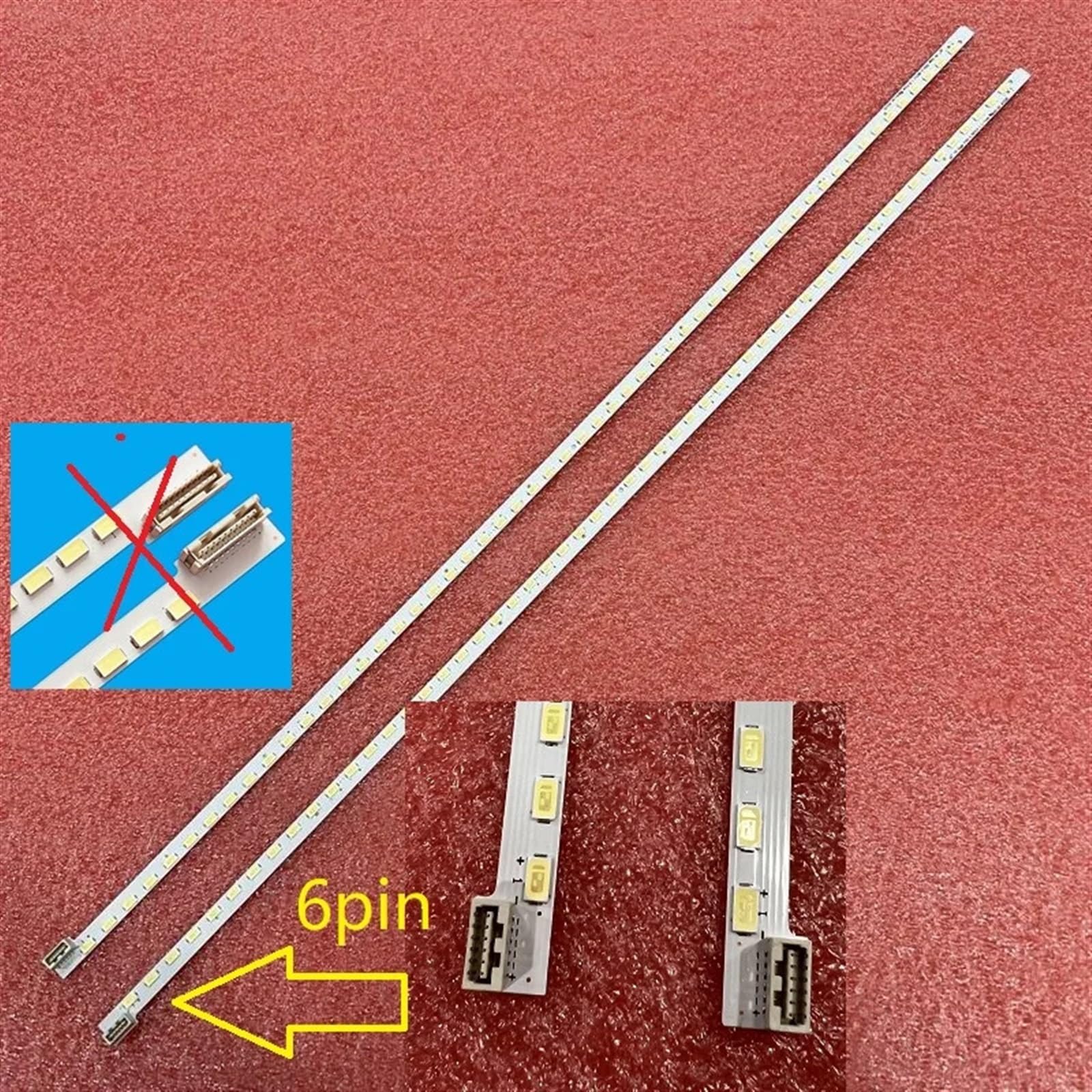 Barra LED Compatibile for TV 42LV3500 42LW5700 42LV3700 42LV3400 42LW570 42HL833G 42LV355U 42HL833B 42LV375S TV KDL-42EX410 TC-L42E3 (Color : Kit 2pcs for 1 TV)