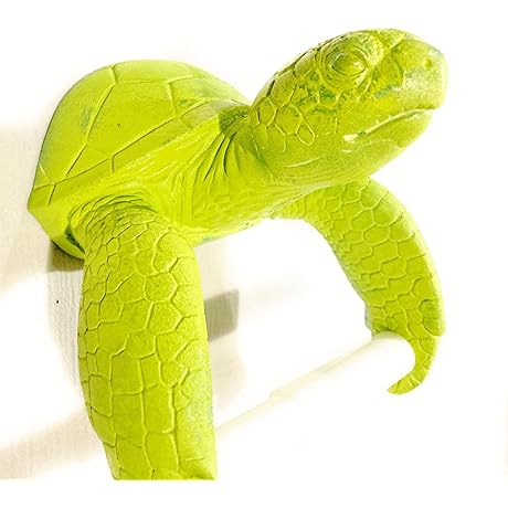 Key Lime Green Sea Turtle Toilet Paper Holder Beach Seaside Decor