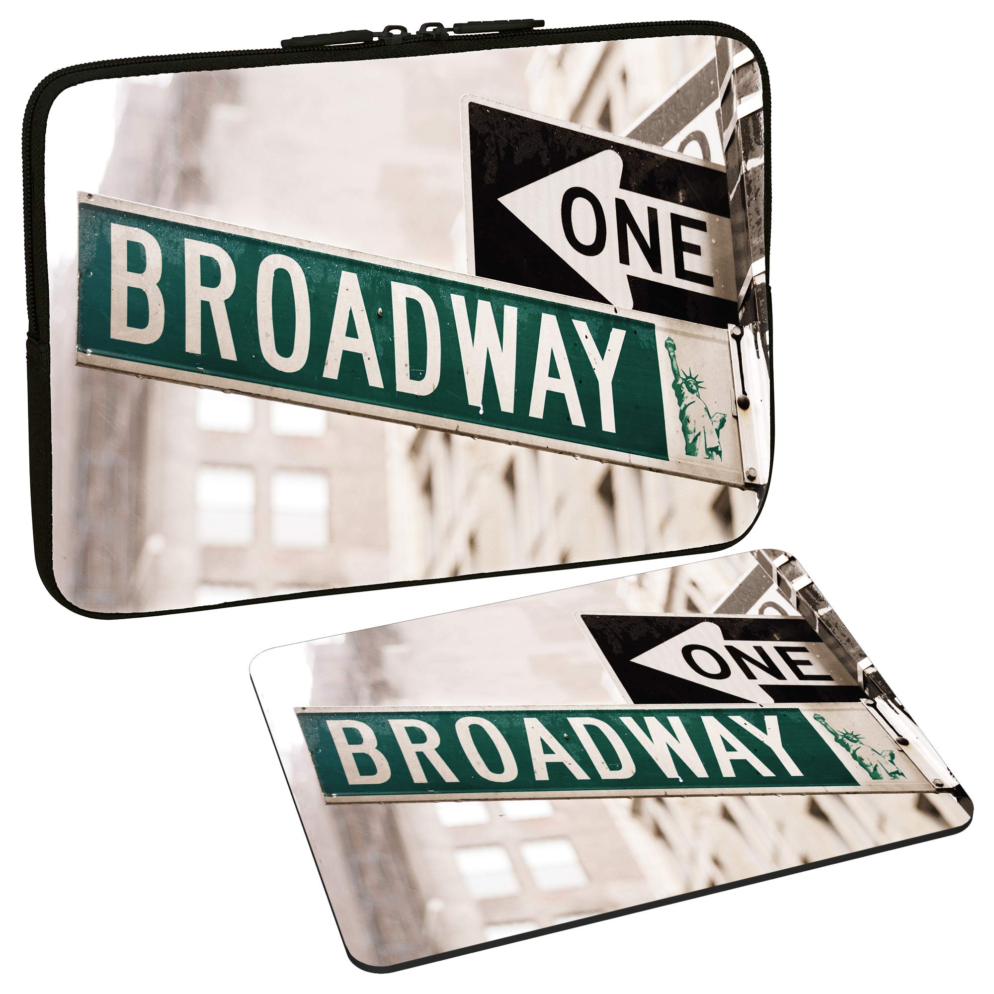 PEDEA Design Laptop Case Sleeve for up to 15.6 inch with Mouse pad, Broadway