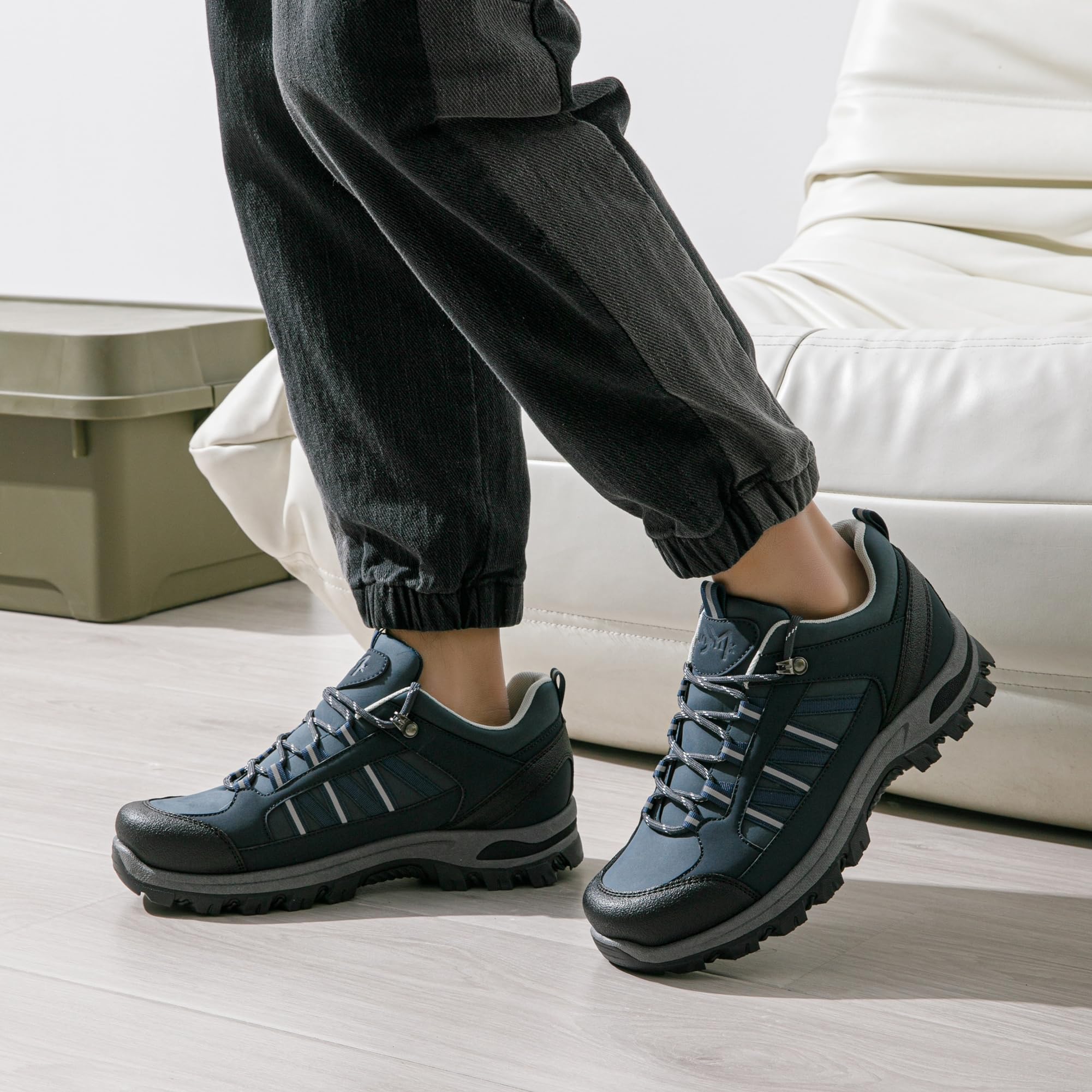 JOMIX Zapatillas Trekking Hombre Outdoor Senderismo Montaña Deportivas Ligeras Antideslizantes Transpirables Zapatos Casual para Caminar Trabajo Ocio