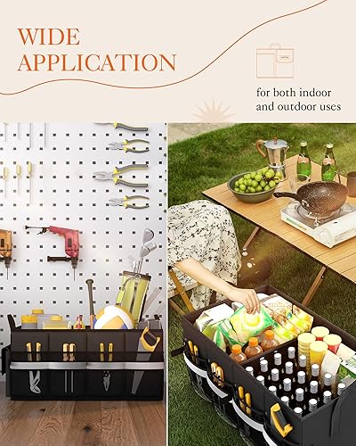 Miniatura 5 de HOTOR Organizador de maletero, organizador de automóvil con 5 bolsillos, organizador de maletero para SUV, sedán y camioneta, organización