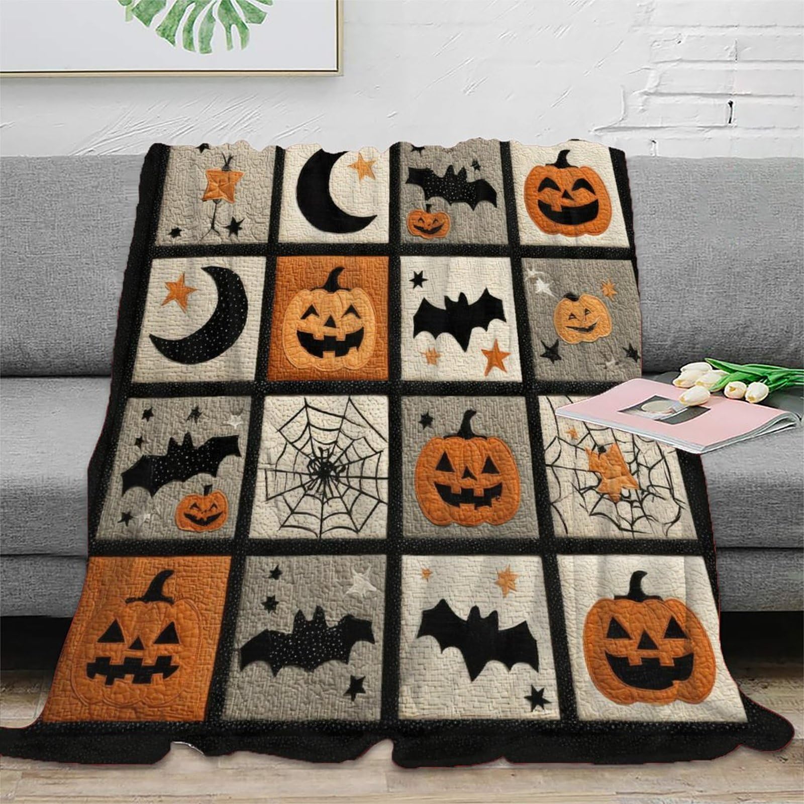 Plaid chaud microfibre 150x200cm au design matelassé 3D