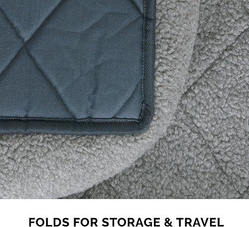 Miniatura 11 de Furhaven Cama para perros medianospequeños y gatos de interior, 100% lavable, tamaño para adaptarse a jaulas, almohadilla de forro polar Sherpa -