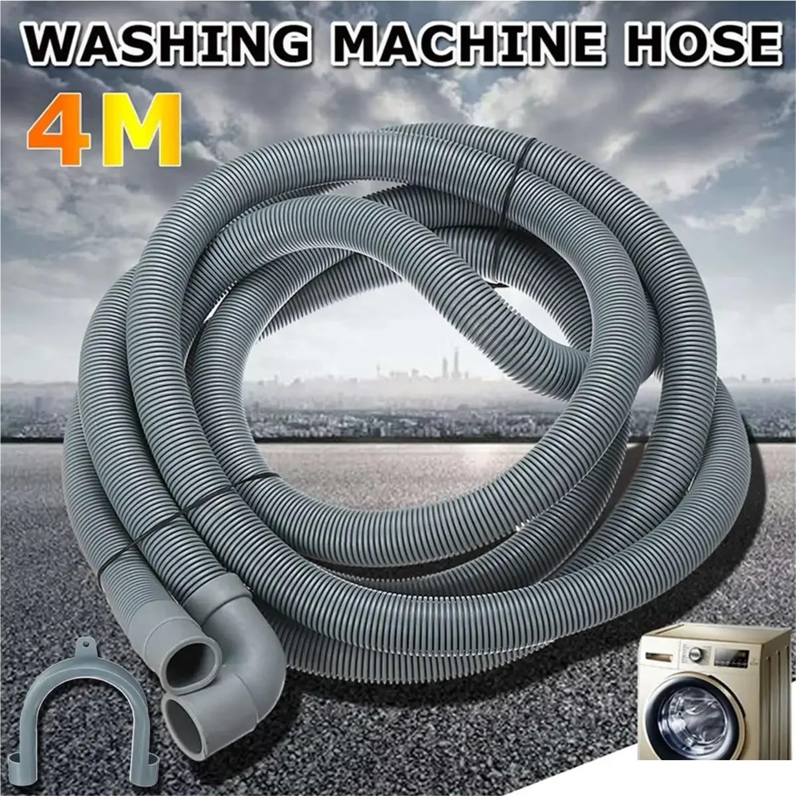 Ablaufschlauch-Verlängerung für Waschmaschine, 4m, Ø 22mm, für Abwasser