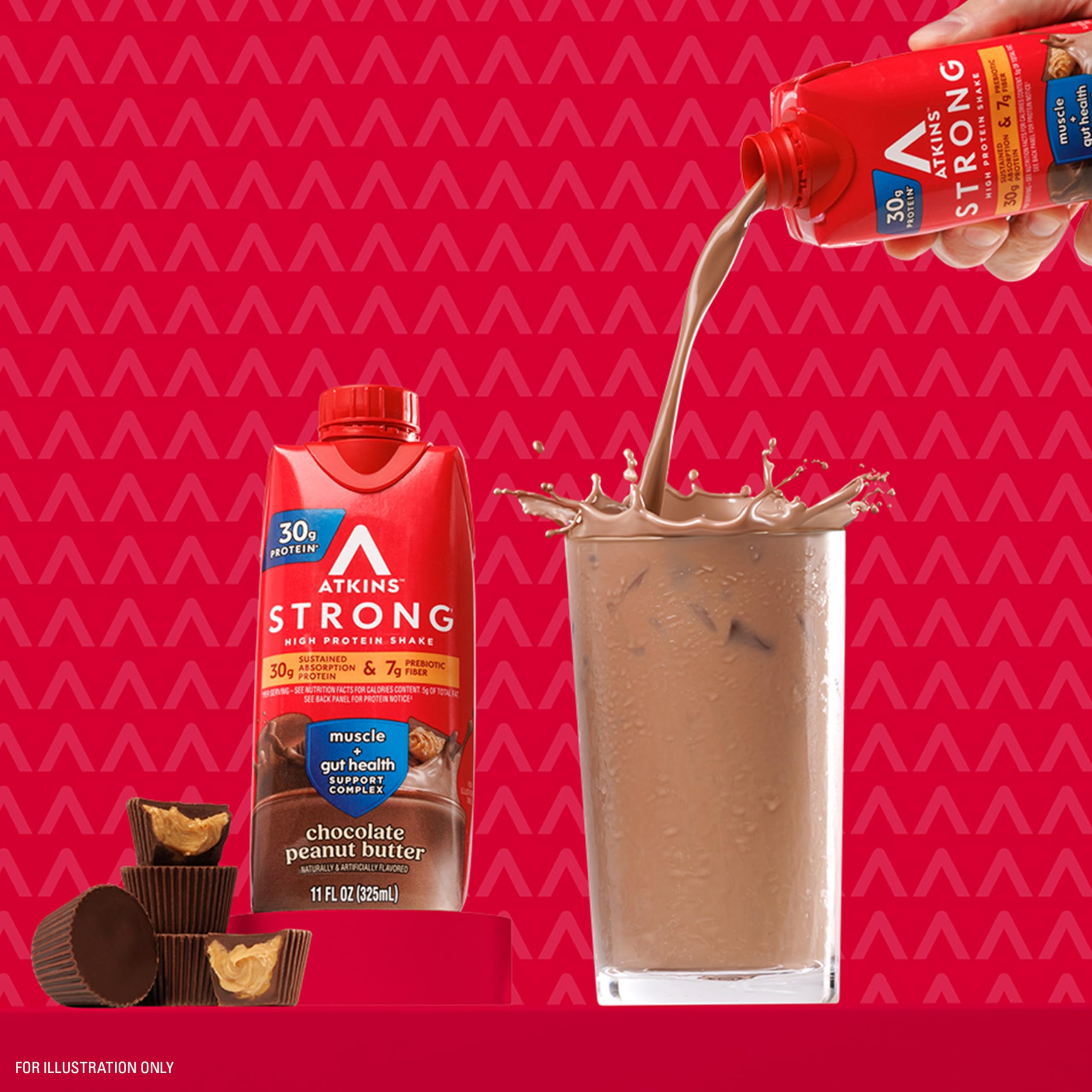 Strong Protein Snapklik.com : Strong High Protein Shake, Chocolate Peanut Butter, 30g ...