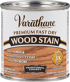 Varathane Premium Fast Dry Wood Stain, Half Pint, Traditional Cherry