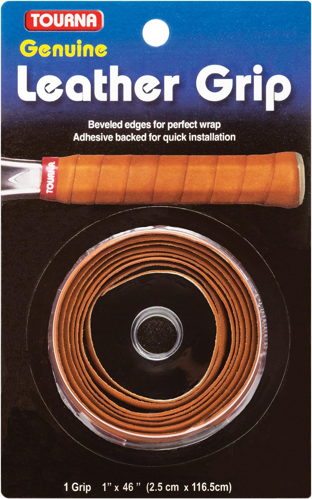 TOURNA Leather Replacement Grip (Brown)