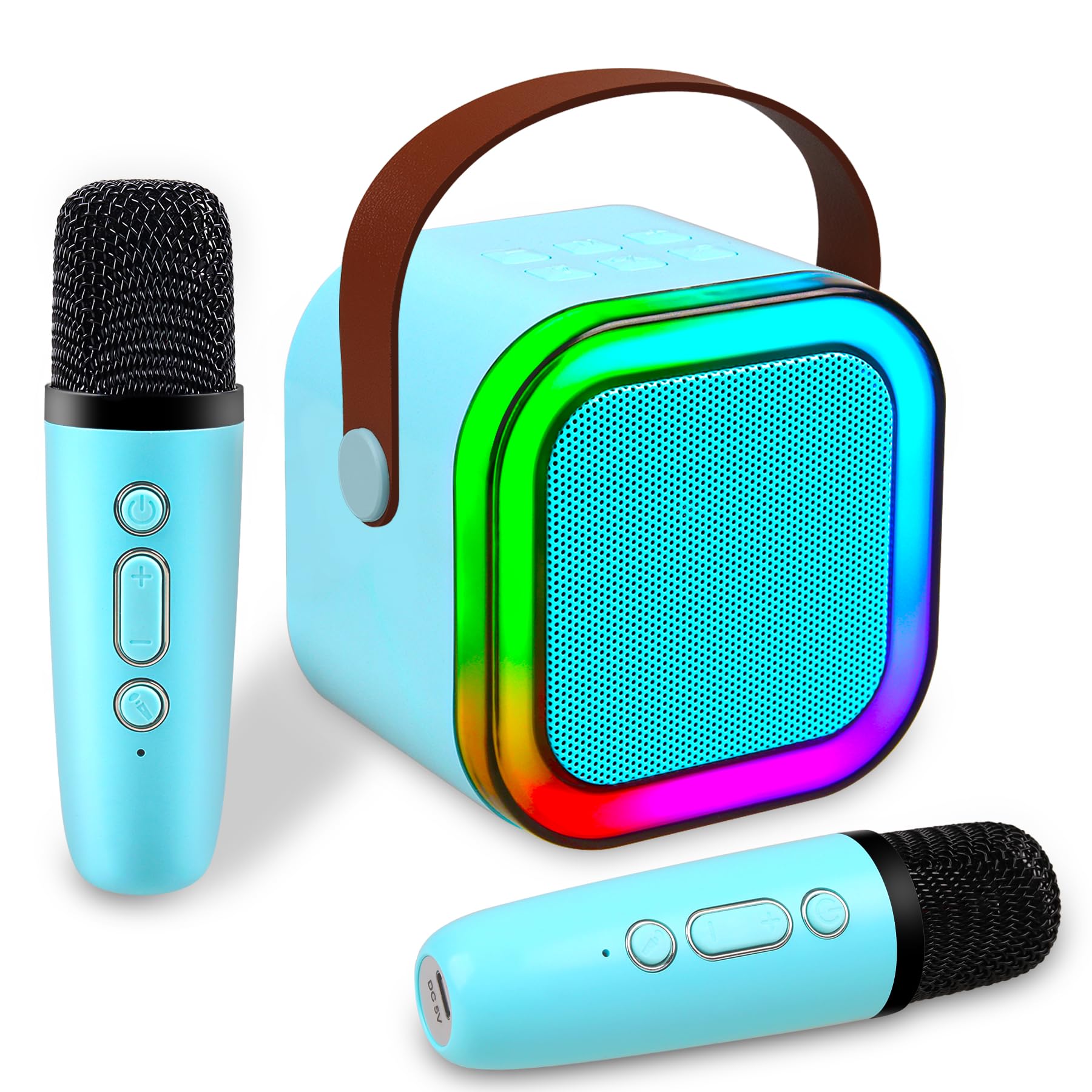 Mini Karaoke Machine, Portable Bluetooth Speaker with 2 Wireless Microphone, Toys for 3-12 Years Old Boys Gifts, Kids Karaoke Microphone Machine Toy for Party/Meeting/Adults/Kids (Blue) (B0D3HNSCDW) Amazon Price History, Amazon Price Tracker