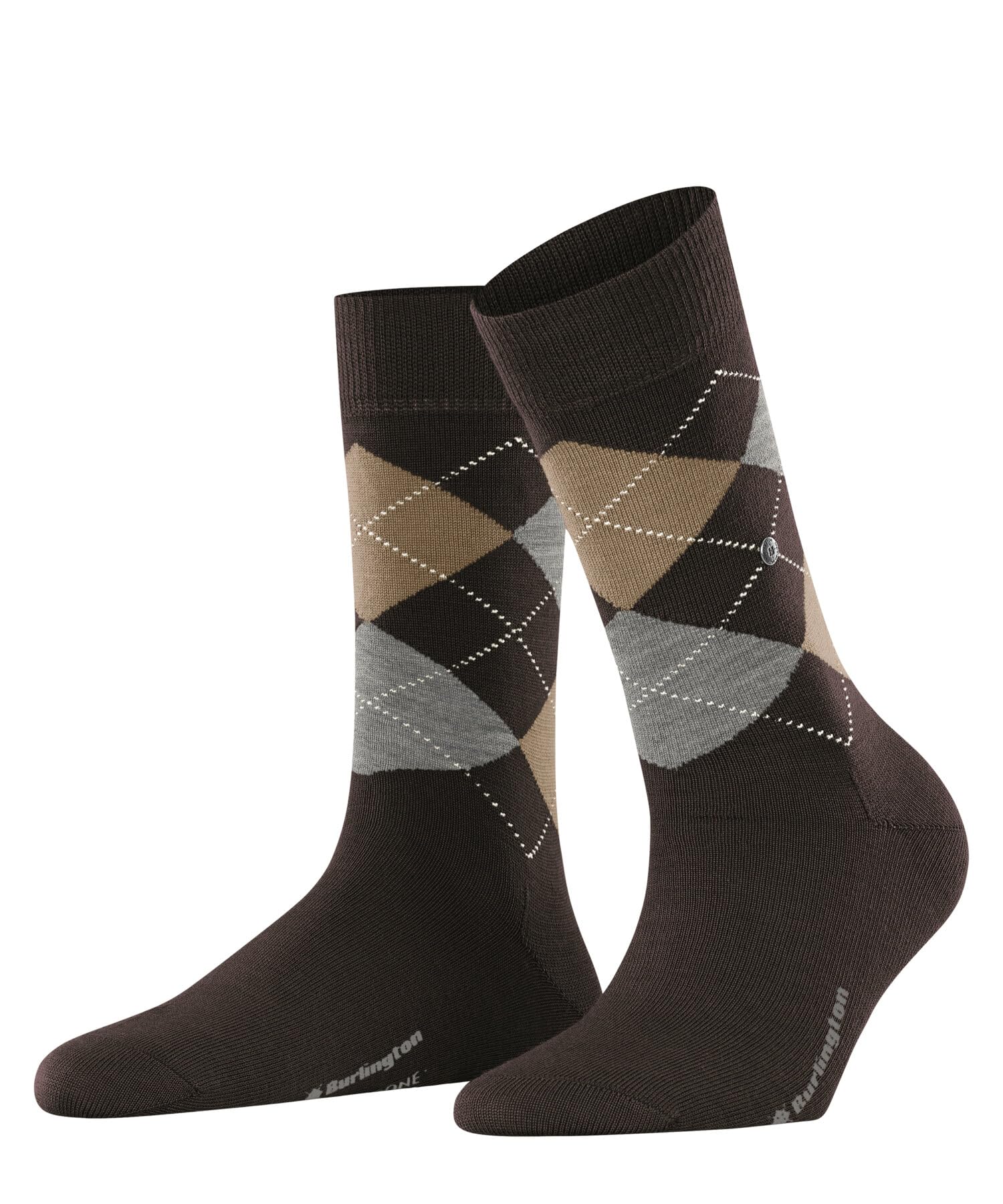 Burlington Women's Marylebone W So Wool Patterned 1 Pair Socks, Brown Dark 5235, 3.5-7