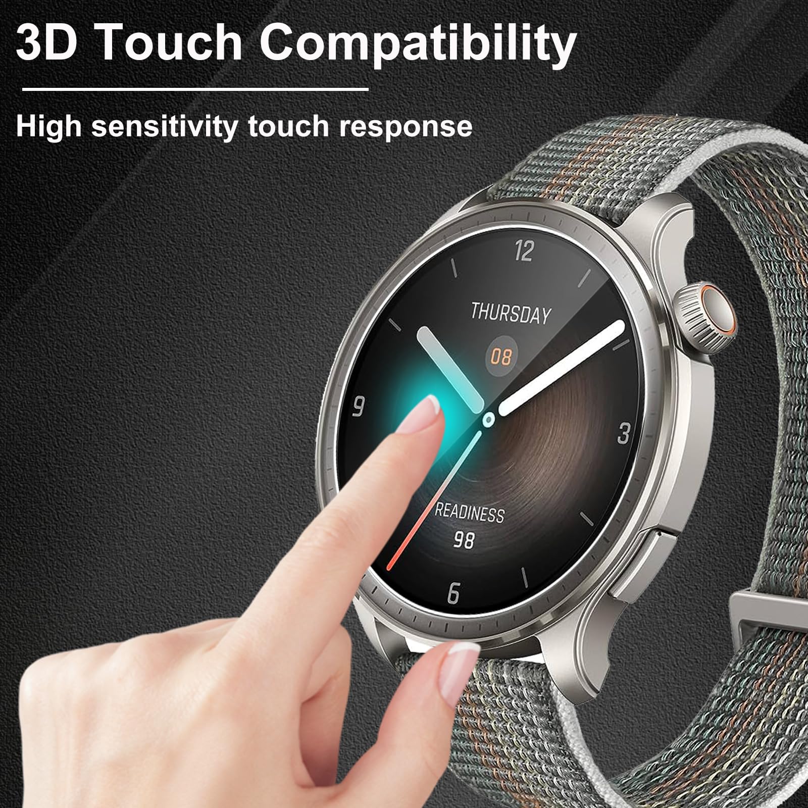Protector De Pantalla Para Amazfit Balance 2 – 5 Piezas De Hidrogel Autoreparable, Full Coverage, Antiarañazos – Fácil Instalación