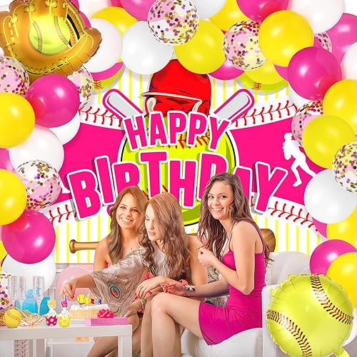 Miniatura 4 de Juego de 43 globos de sóftbol y 42 globos de sóftbol para niñas, niños, adolescentes, temática deportiva, Navidad, vacaciones, cumpleaños, fiestas