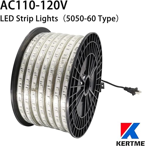Miniatura 2 de Tira de luces LED 5050-60 tipo CA de 110-120 V, flexible, impermeable, regulable, multimodos de luz LED + control remoto de 23 teclas para