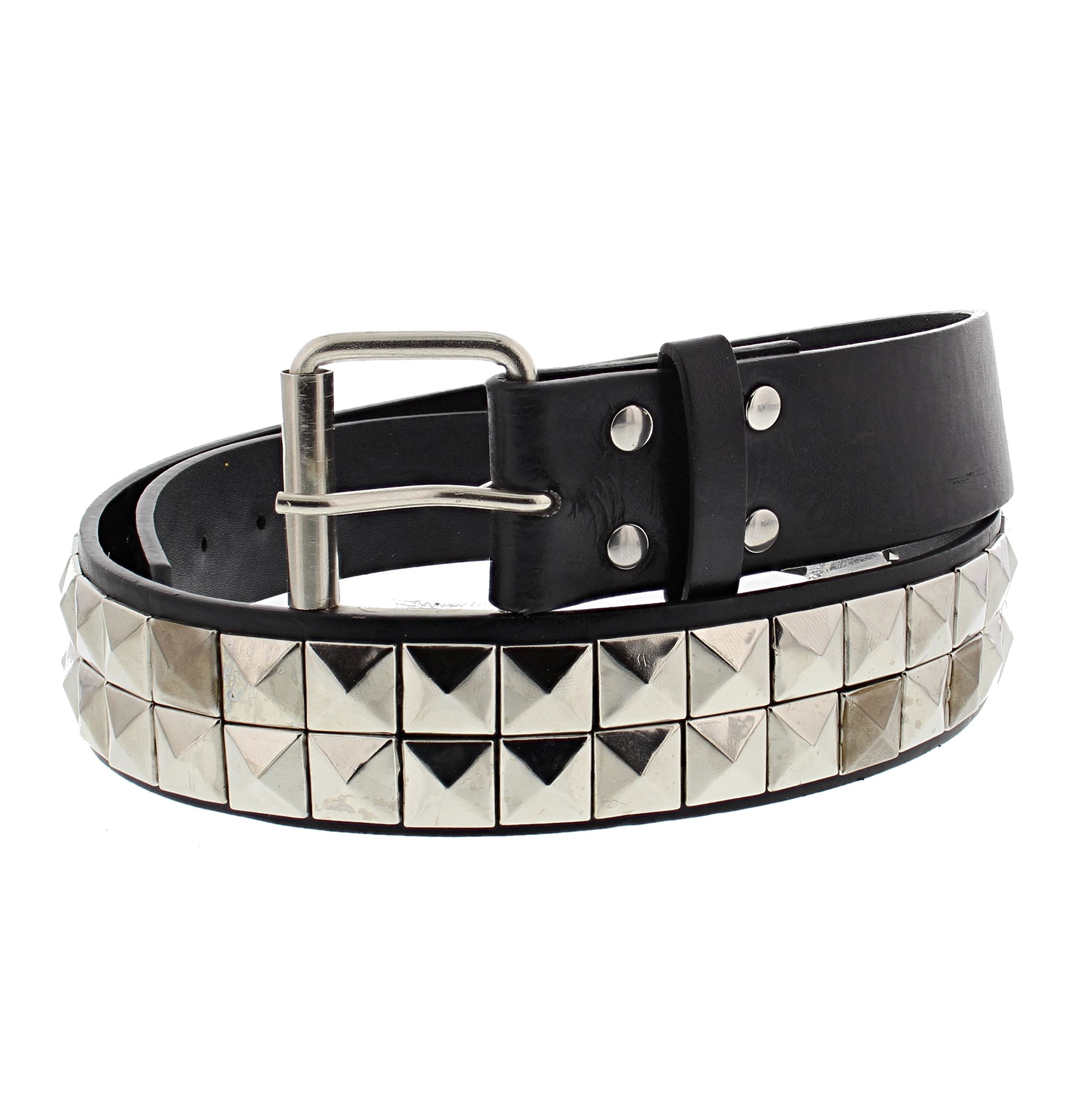 Zac's Alter Ego Two Row Pyramid Studded PU Belt