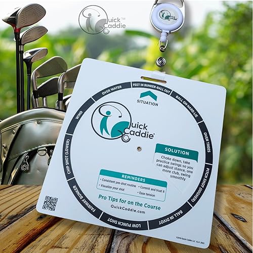Miniatura 4 de Guía de supervivencia de tiro de golf, etiqueta para bolsa de golf con consejos profesionales para golf situacional, diseño de rueda giratoria
