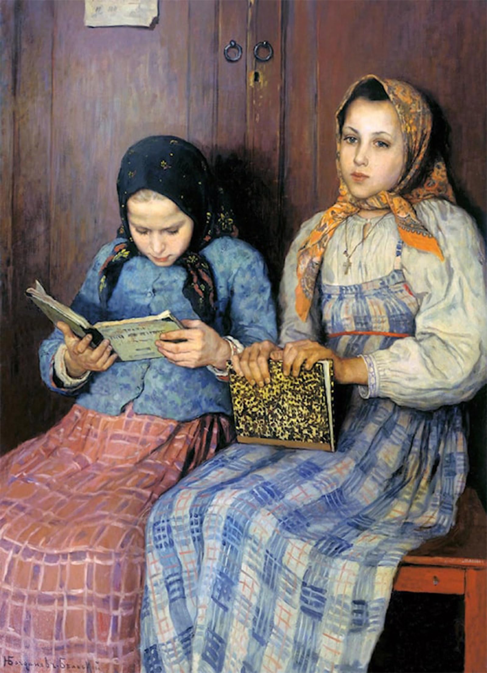 ARTXLXXBN Famous Print Painting Colorful Art Print Student Nikolay Petrovich Bogdanov-Belsky Canvas Art Decorations for Home Decor 60x90cm