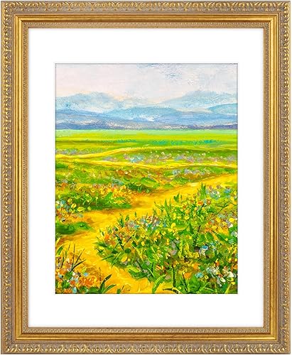 Golden State Art, Marco negro elevado de 12 x 16 pulgadas, tapete blanco para foto de 8 x 12 pulgadas, moldura ancha de altura alta, acabado de