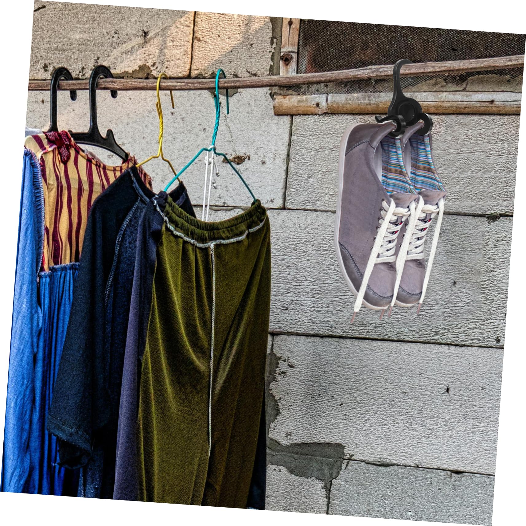 ABOOFAN 10Pcs Space Saving Shoe Hangers for Organized Storage Shoe Hooks for Sneakers Slippers and Sports Shoes for Home Use and Closet Display