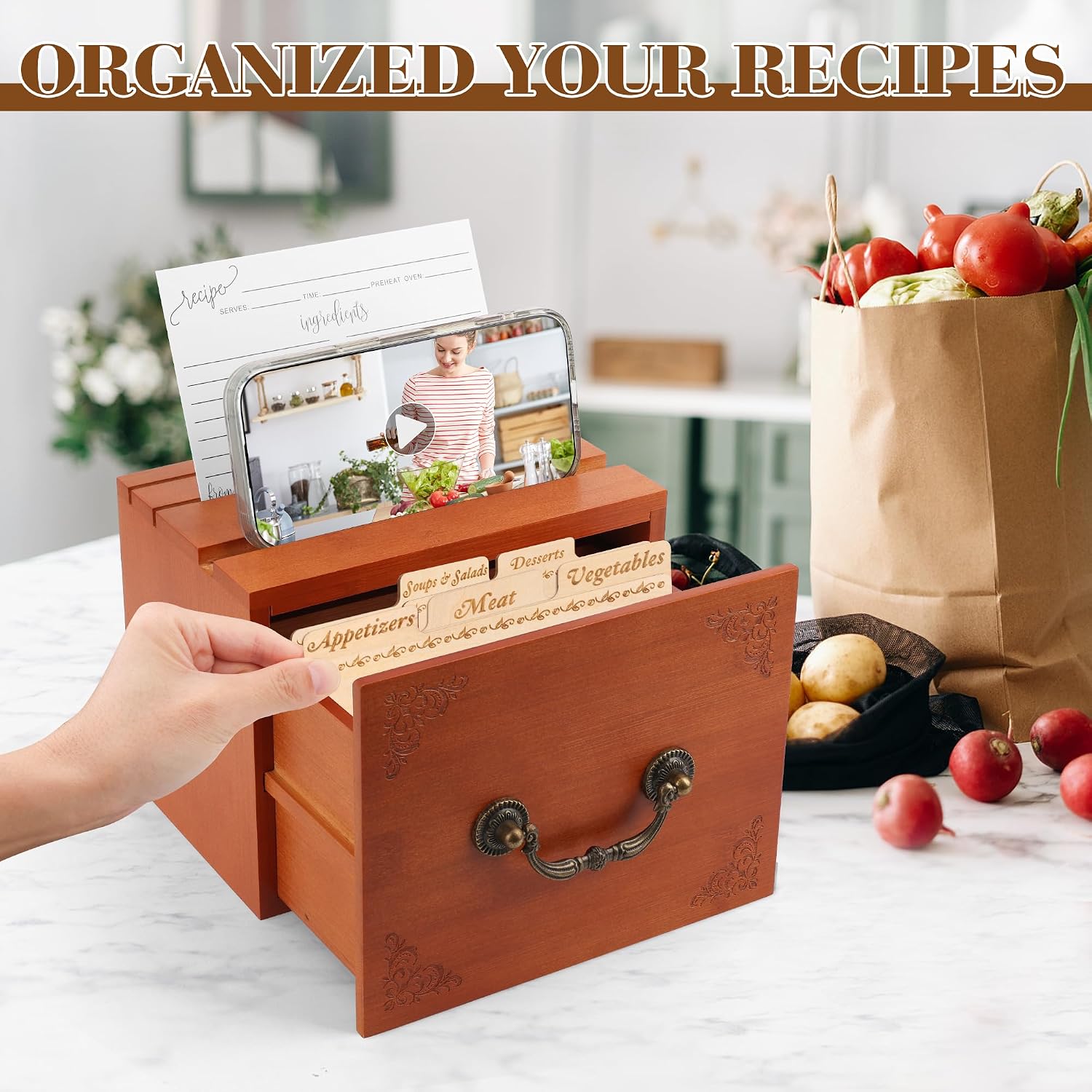 4 x 6 in Recipe Card Dividers Tabs Kit, Organizer Dividers 12p
