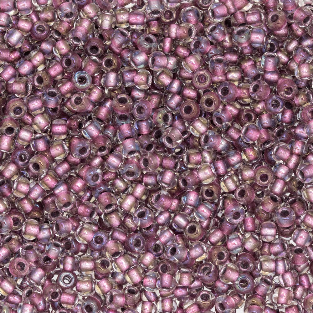 TohoRound Seed Beads 11/0#267 'Crystal/Rose Gold Lined' 8 G