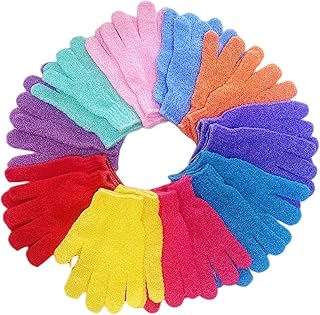 Exfoliating Glove,Shower Gloves,Exfoliating Body Scrub,Body Scrubber Shower Gloves, Bath Exfoliating Glove for Shower,Spa,Massage and Body Face - Bath Accessories for Women Men (10 Pcs)