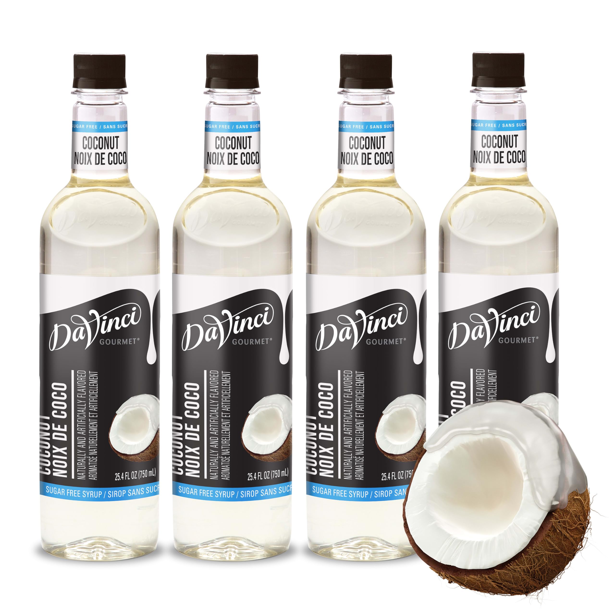 DaVinci Gourmet Sugar-Free Coconut Syrup, 25.4 Fluid Ounces (Pack of 4)