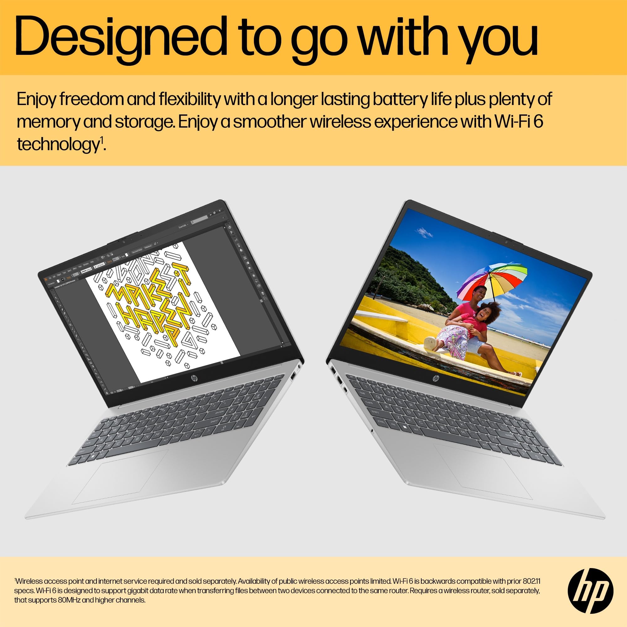 HP 15.6” Laptop | AMD Ryzen 5 7520U Processor | 16 GB RAM | 1 TB SSD | AMD Radeon Graphics | FHD Display | Up to 11.5 hrs battery | Dual Speakers | Windows 11 | Silver | 15-fc0002sa — view 7