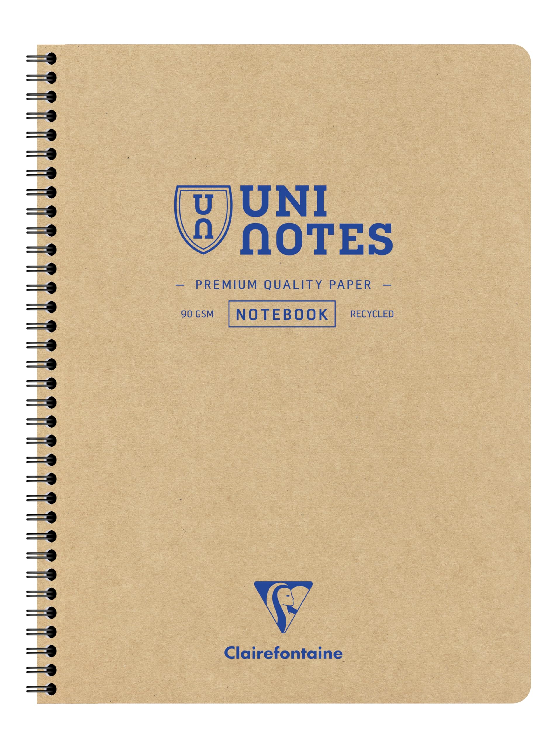 Clairefontaine 9853Cpack Lot 5 cahier spirale Uninotes A4 160p ligné Blanc