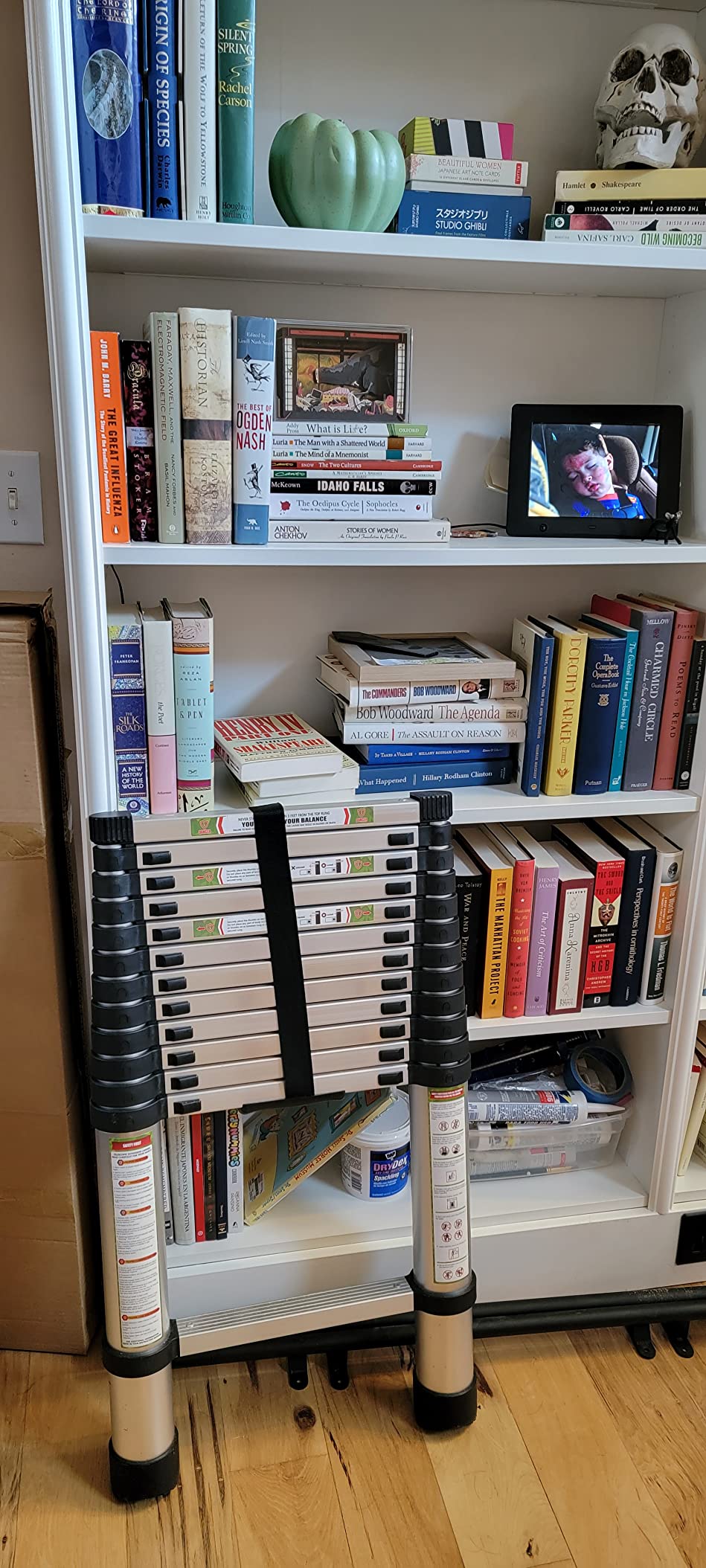 Échelle Télescopique Bm Tools 3.8m En Alu Avec Stabilisateur - Charge 150kg photo review