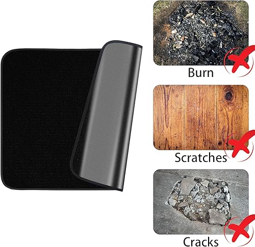 Miniatura 5 de Tapetes ignífugos para parrilla, 18 x 15 pulgadas, resistentes al calor, para parrilla de mesa al aire libre, protege tu mesa de parrilla al aire