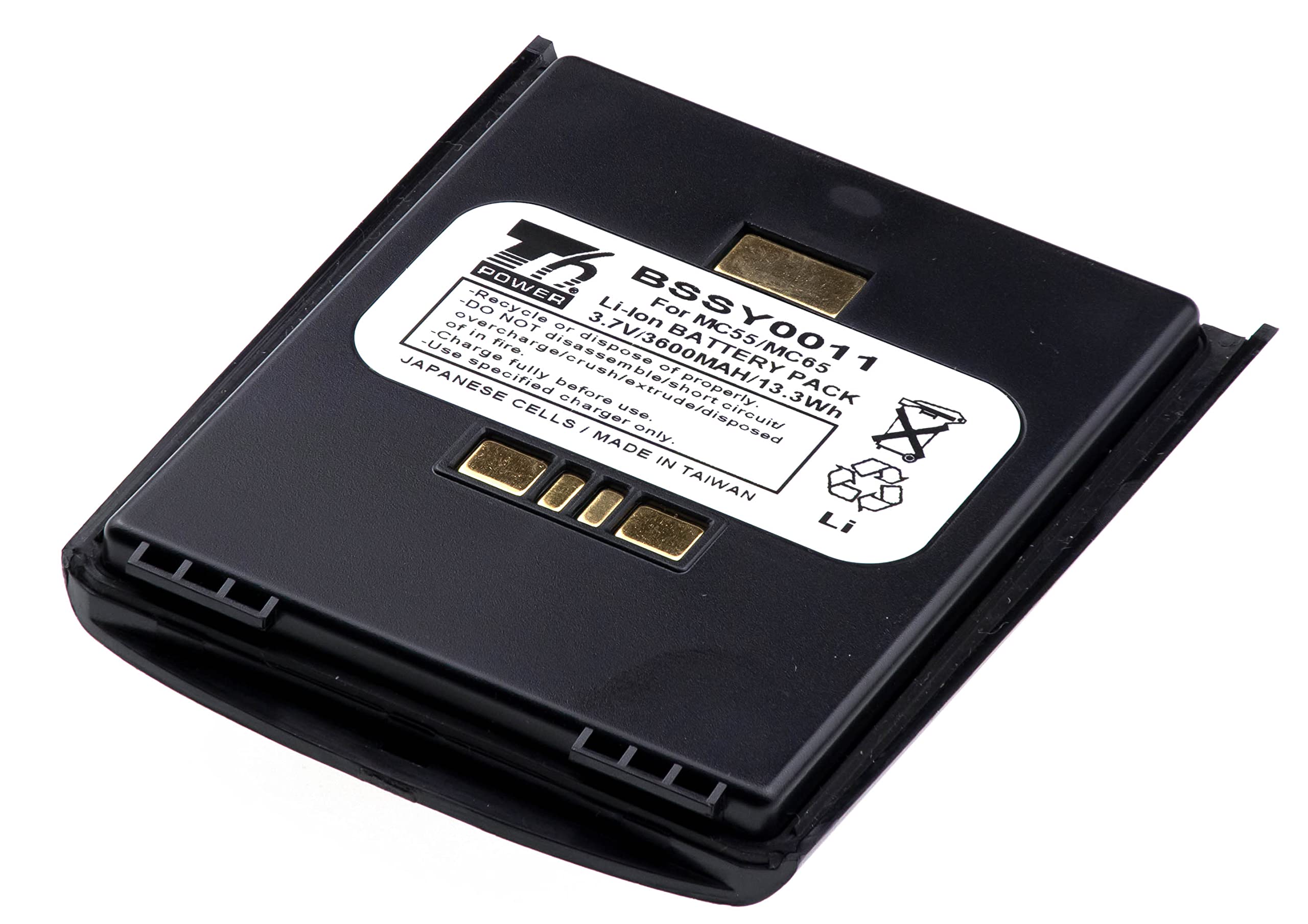 Akku für Zebra Barcode-Scanner, Teilenummer 82-111094-01, Li-Ion, 3,7 V, 3600 mAh (13,3 Wh), schwarz