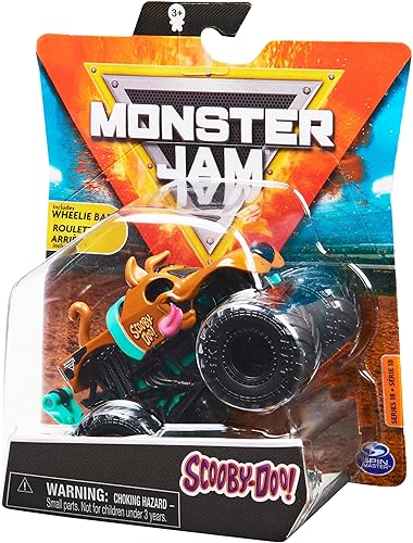 Miniatura 4 de Monster Jam, Camión monstruo oficial de Scooby-Doo, vehículo fundido a presión, serie Ruff Crowd, escala 164