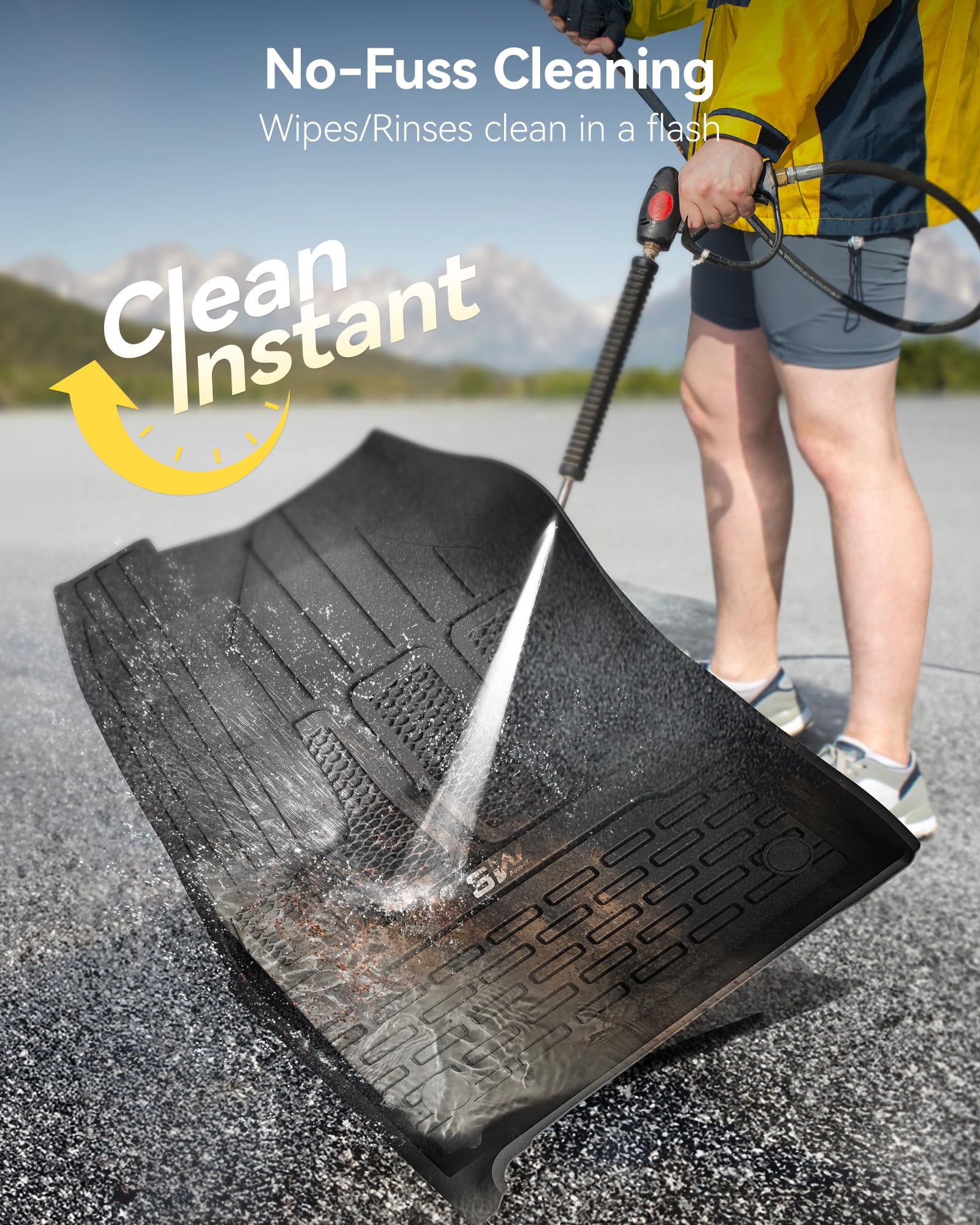 3W Floor Mats Cargo Liner Fit for Jeep Grand Wagoneer Wagoneer 2022-2025 7 seat Not Fit for L — view 3