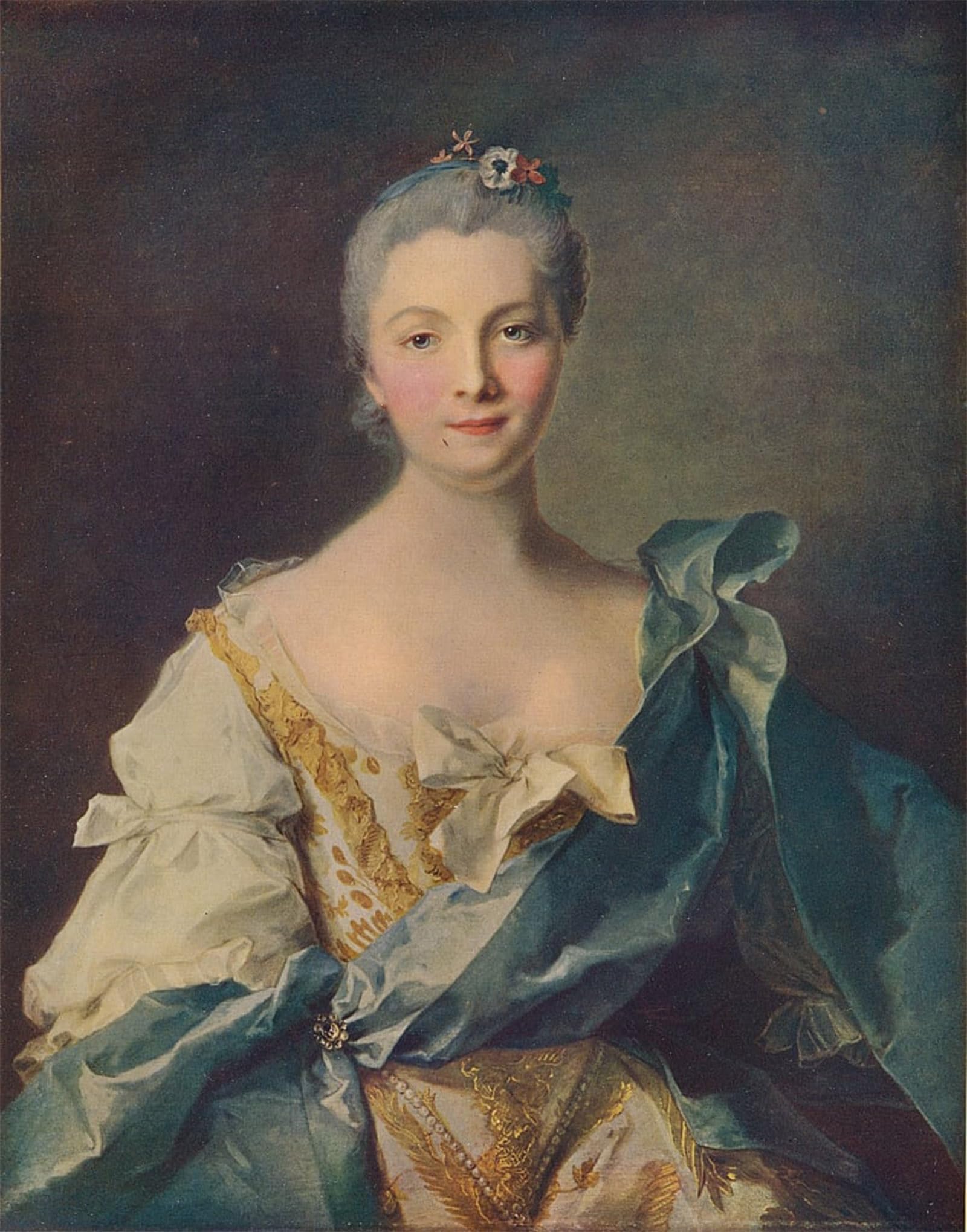 POSTERIIk Famous Animal Posters Vintage Picture Portrait of a Young Woman by Jean Marc Nattier Modern Wall Decor for Home Decor 60x90cm
