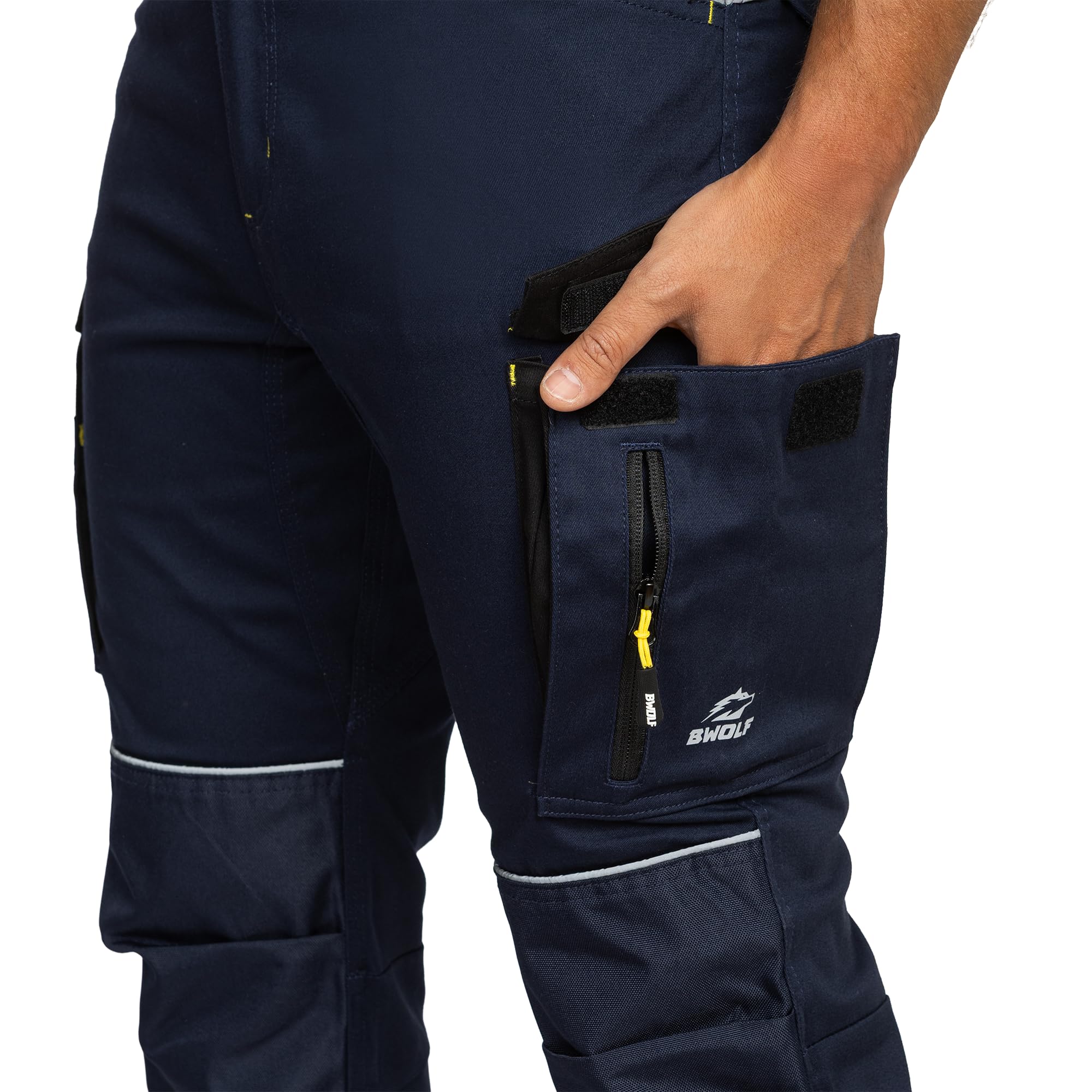 BWOLF Daytona Pantalon de Travail Homme Stretch Pantalon Travail Homme - Coton - Élasthanne - Nombreuses Poches