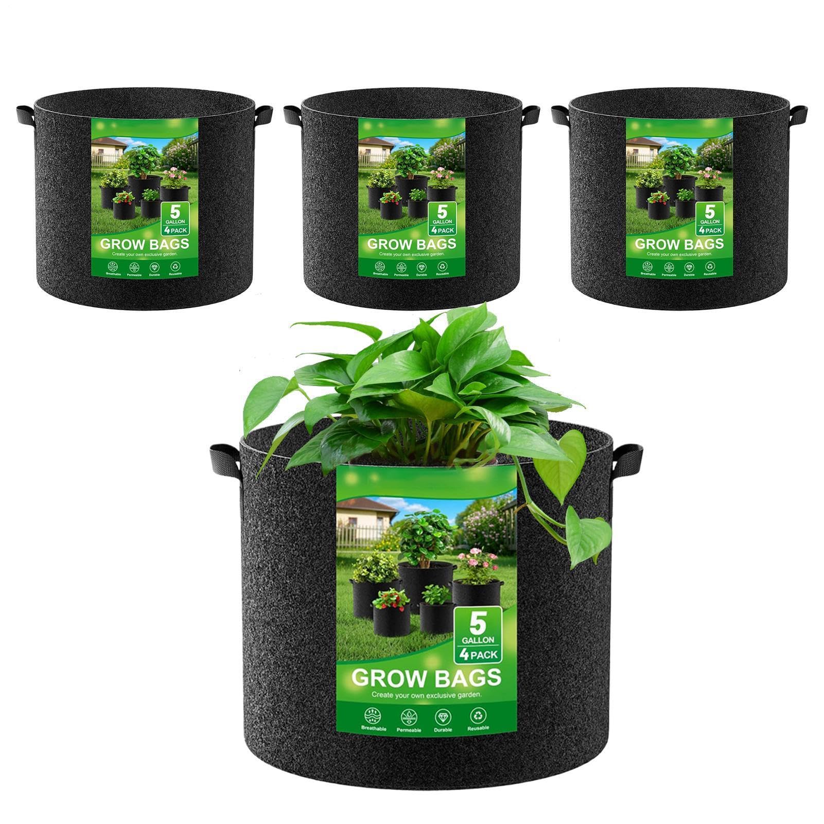 Sacs De Plantation Pour 4 Pièces De Pots En Tissu Pour Repiquage