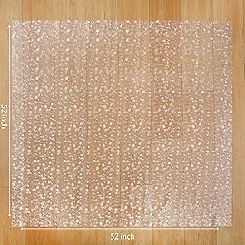 Plastic Splat Mat for Baby, Easy Cleaning Vinyl Floor Mat for Eating Messes, Waterproof High Chair Floor Protector Feeding Floor Cover by MatLeya