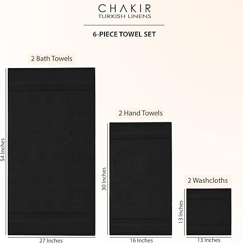 Miniatura 6 de Chakir Turkish Linens Toallas turcas de primera calidad 100 algodón para baño 2 toallas de baño 2 toallas de mano 2 toallas de baño juego de toallas
