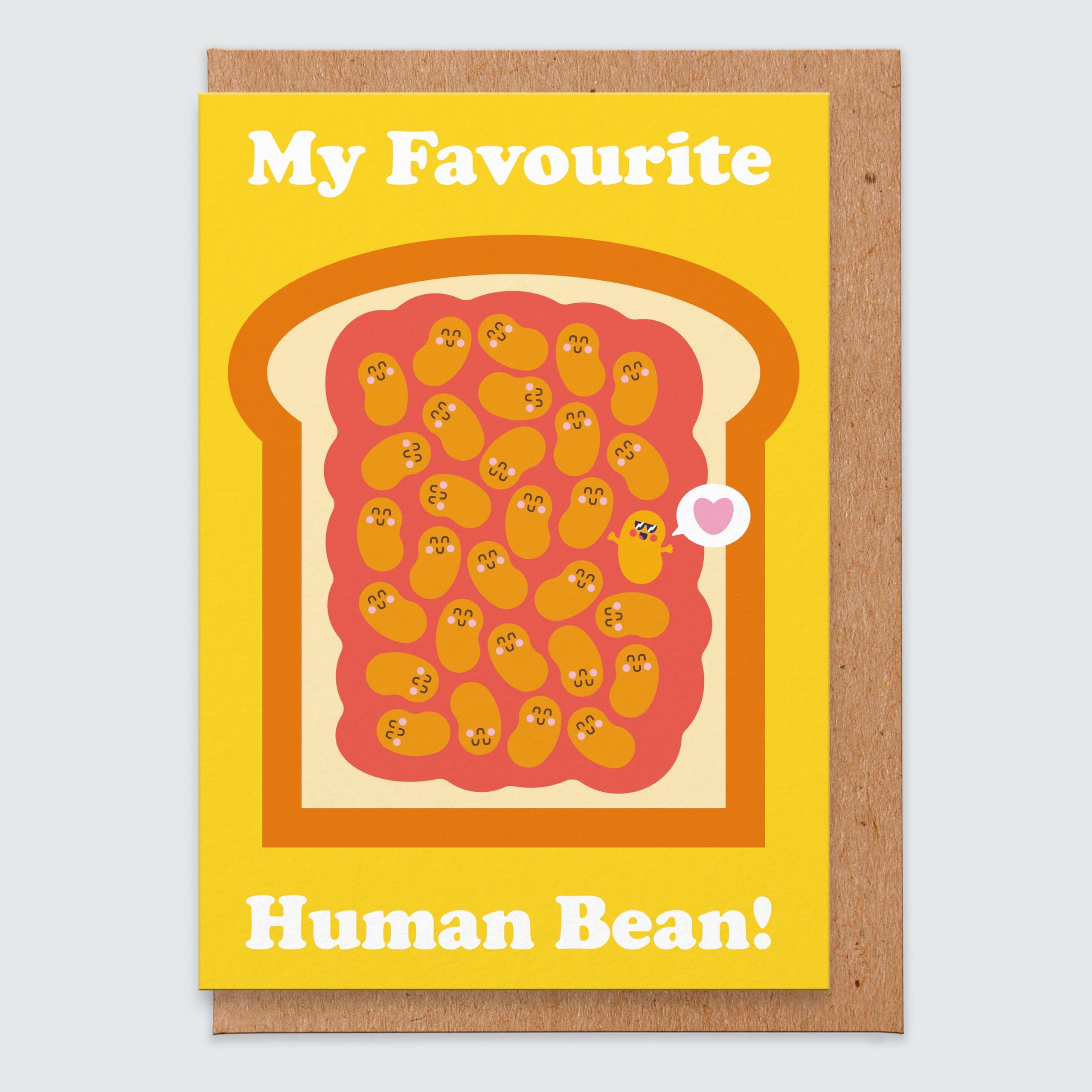Funny Valentines Card for Girlfriend - My Favourite Human Bean - Boyfriend - Husband - Wife - Partner - Anniversary Card - Valentines Day Card - Cheeky - Birthday