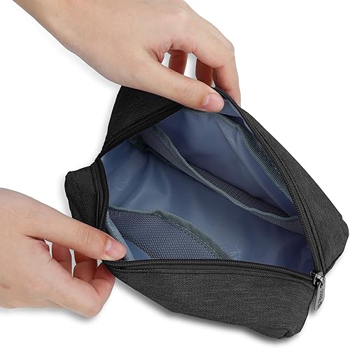 Miniatura 6 de Bolsa de maquillaje E-Tree, estuche mediano de viaje con cremallera para bolso, estuche de cosméticos con cepillo para el cuidado de la piel para