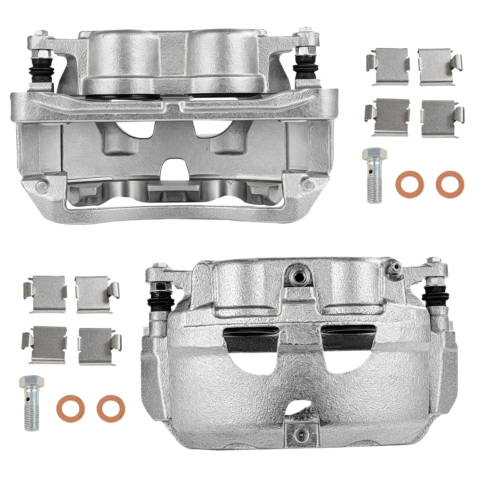 SCITOO Front Left &amp; Right Disc Brake Calipers With Bracket 18B5073 18B5072 | Fit For Ford Model - For E-150 2008-2014,For E-250 2008-2014,For E-350 Super Duty 2008-2019 2021-2022 2PCS