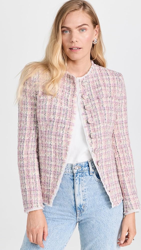 Amazon.com: LOVESHACKFANCY Women's Fraser Jacket, Pink Party, 0