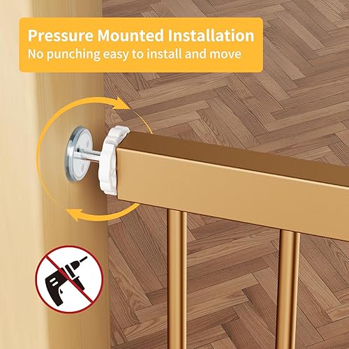 Miniatura 5 de Paws - Puerta portátil para mascotas, puerta para perros con cierre automático para puertas y escaleras, fácil de instalar, puerta para mascotas