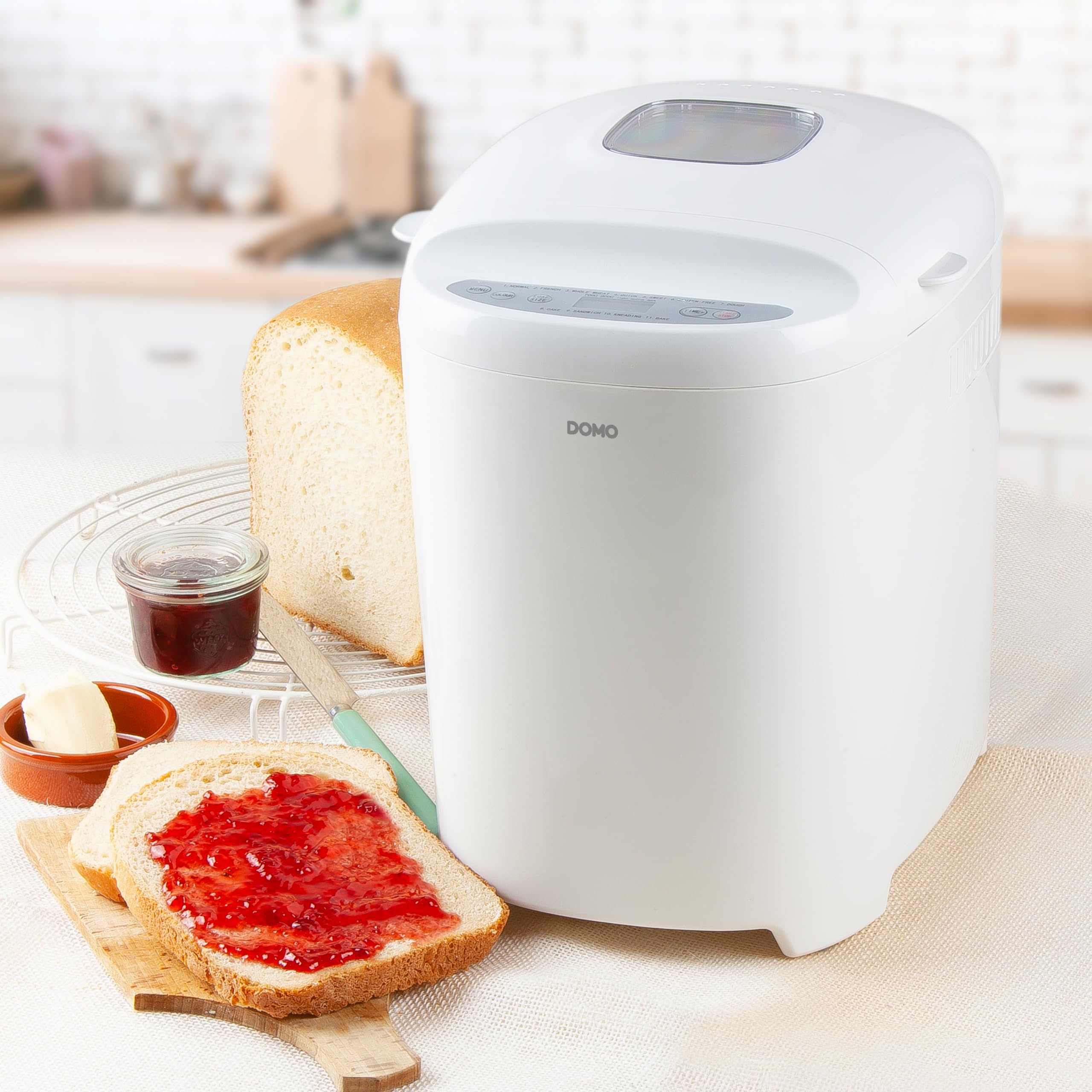 DOMO B3951 Brotbackautomat 700-900gr - 11 Programme - inkl. Glutenfrei-Programm