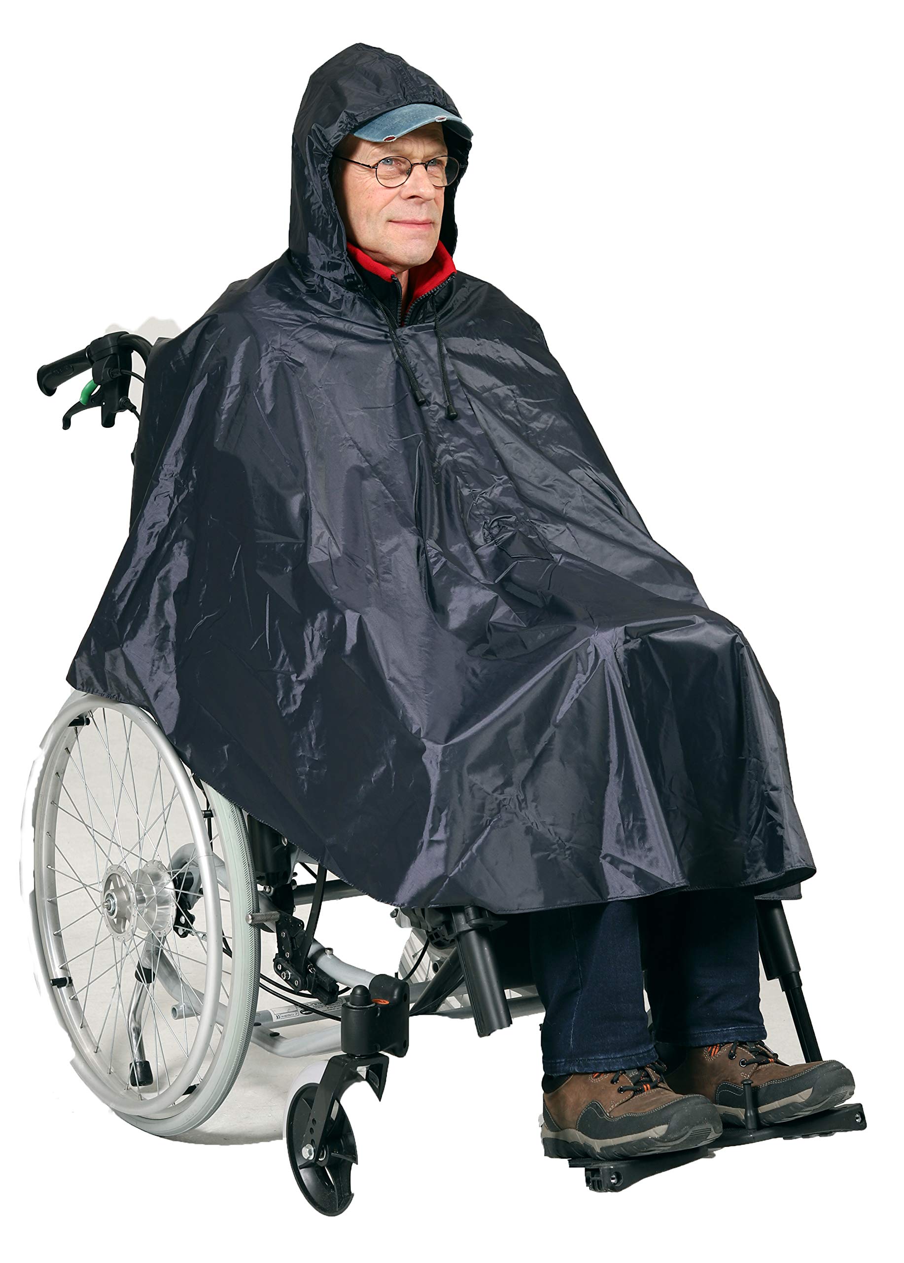 HeRo24 - Poncho de pluie pour le fauteuil roulant, ainsi que pour le vélo ou comme protection contre la pluie