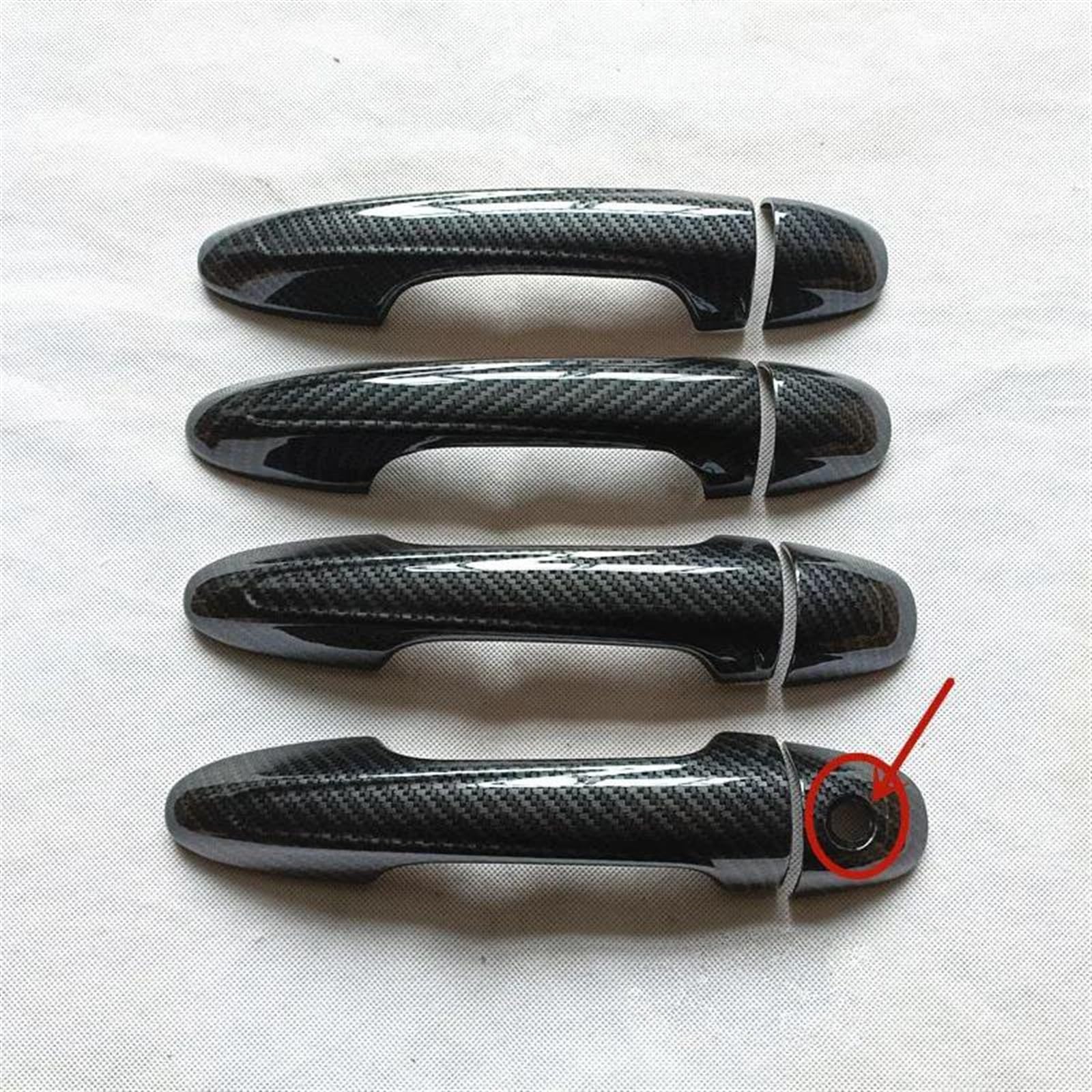 Csspdm B Accessories Car Door Handle Cover For Toyota For Hilux For Revo-Rocco 2016-2023Trim Plastic Imitation Carbon Fiber(B)
