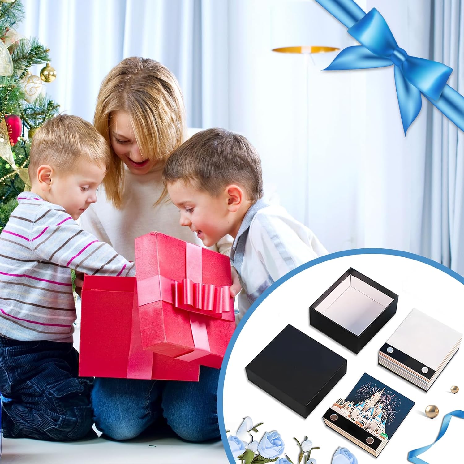 Time Piece Calendar 2026, 3D Sticky Notes 2026, Magic Castle with Weekly Calendar & LED Lights, 3D Memo Pad Art Sticky Notes, Gift for Christmas Housewarming Desktop Decoration